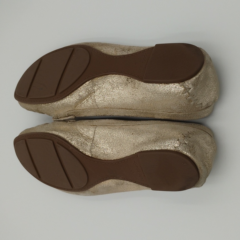 Kate Spade Gold Loafers - Picture 5 of 5